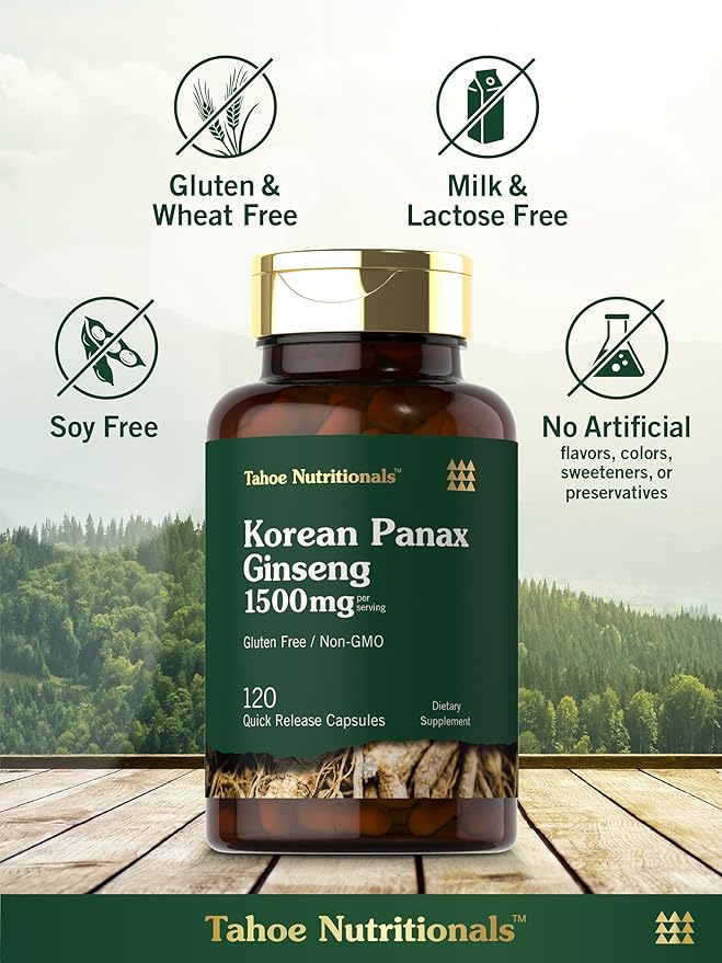 Carlyle Korean Panax Ginseng 1500mg | 120 Capsules