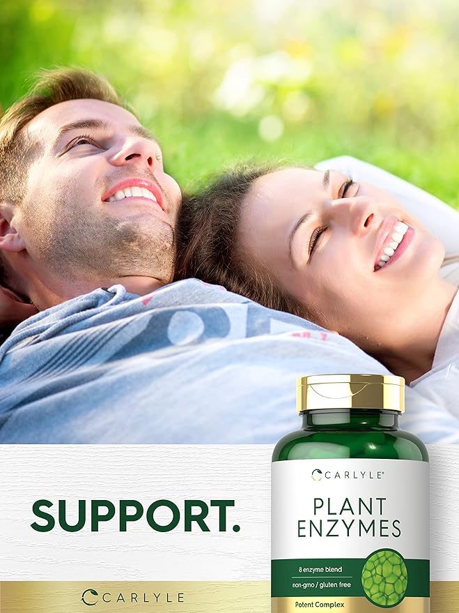 Carlyle Plant Enzymes with Protease, Papain, 250 Capsules