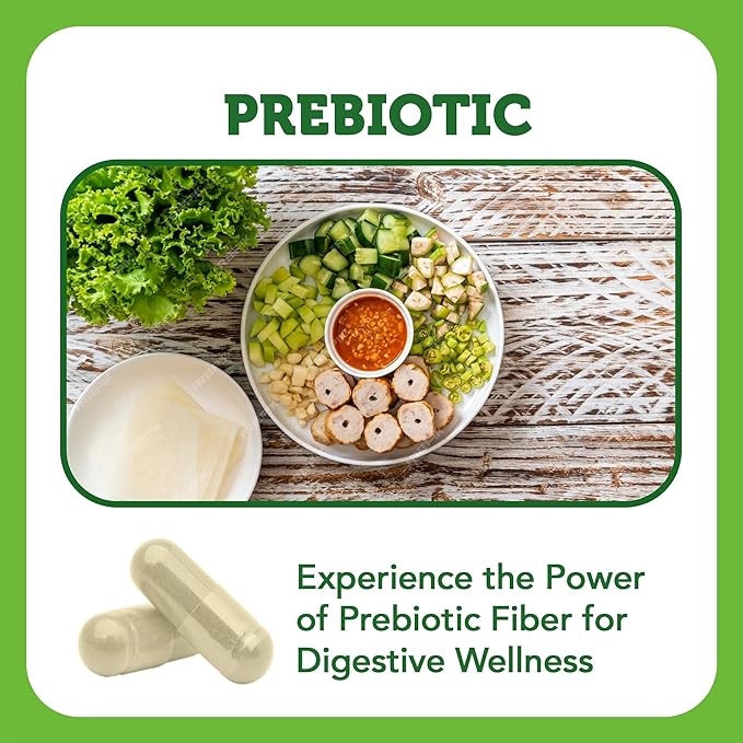 Vitamin Bounty Prebiotic Fiber Digestive Support 60 Capsules