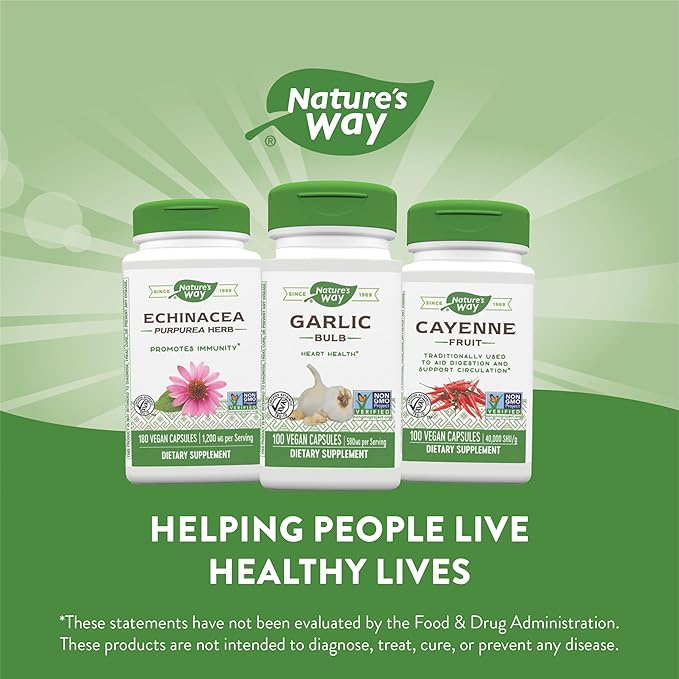 Nature's Way Garlic Bulb, Supports Heart 100 Vegan