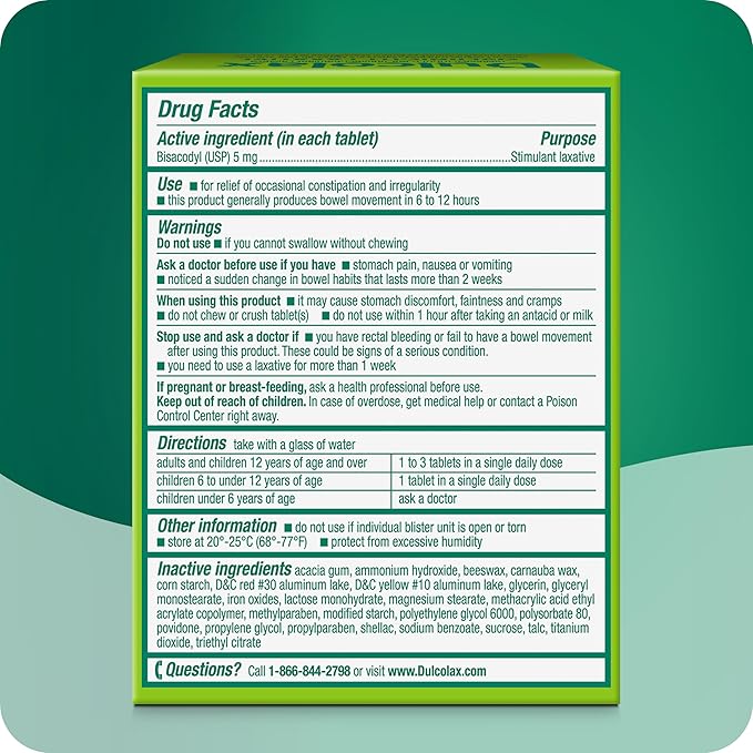 Dulcolax Stimulant Laxative Tablets (100 Count) 300 Count