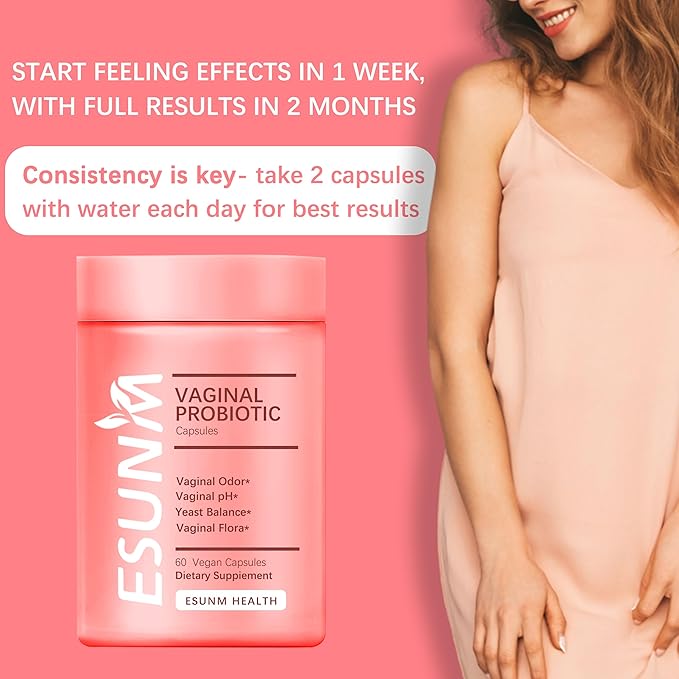 Women's Vaginal Health Supplement,Vaginal Probiotics for Women pH Balance Prebiotics & Lactobacillus Probiotic,Promote Healthy Vaginal Odor & Vaginal Flora, 60 Count