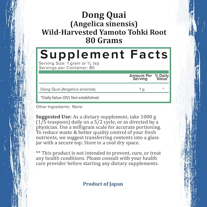 Wild Harvested Dong Quai Root Powder