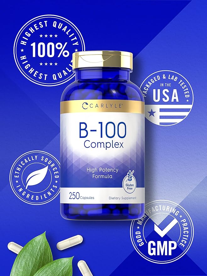 Carlyle B-100 Complex Vitamin 250 Capsules