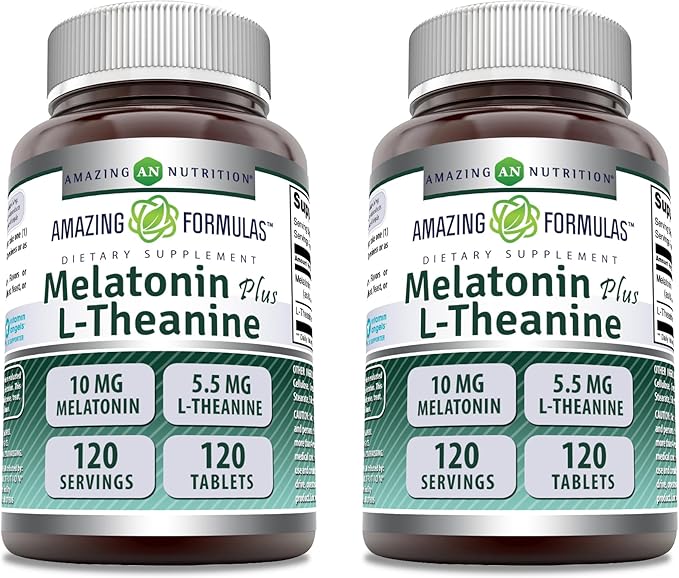 Amazing Formulas Melatonin 10 Mg Plus 5.5 Mg 120 Tablets 2