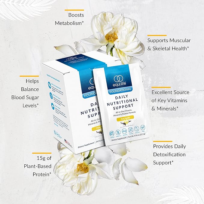 Equilife - Daily Nutritional Support, Organic Vanilla,14 Packets)