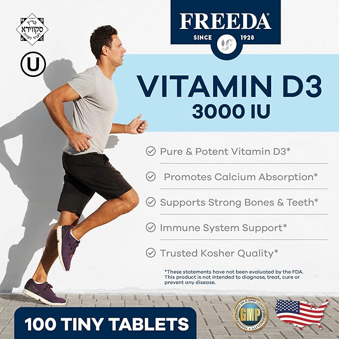 FREEDA Vitamin D3-3000 IU 100 Tiny