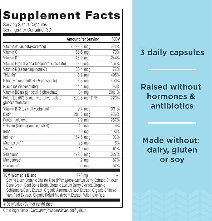 Ancient Nutrition Multivitamin for Women, Multi B12, Zinc, 90 Ct