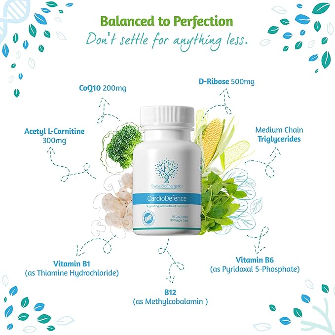CardioDefence – 90 Capsules – a CoQ10, D-Ribose,