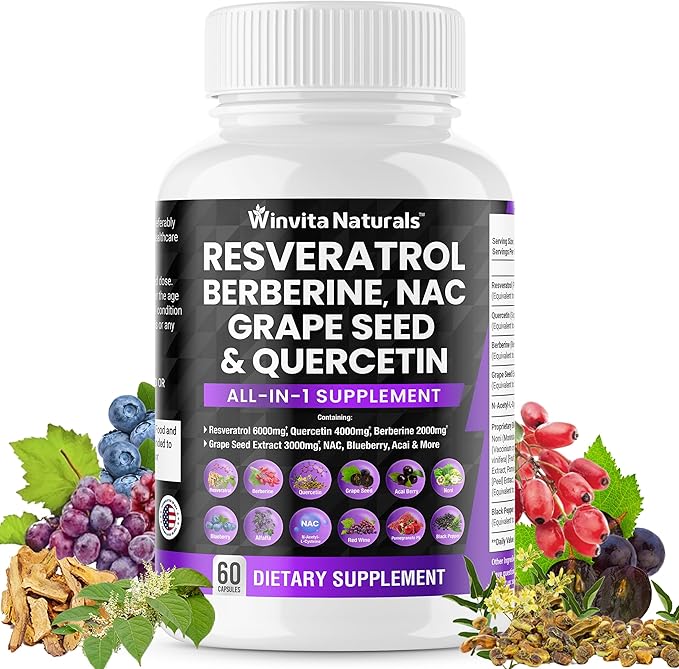 Resveratrol 6000mg Quercetin 4000mg Berberine 2000mg 3000mg -