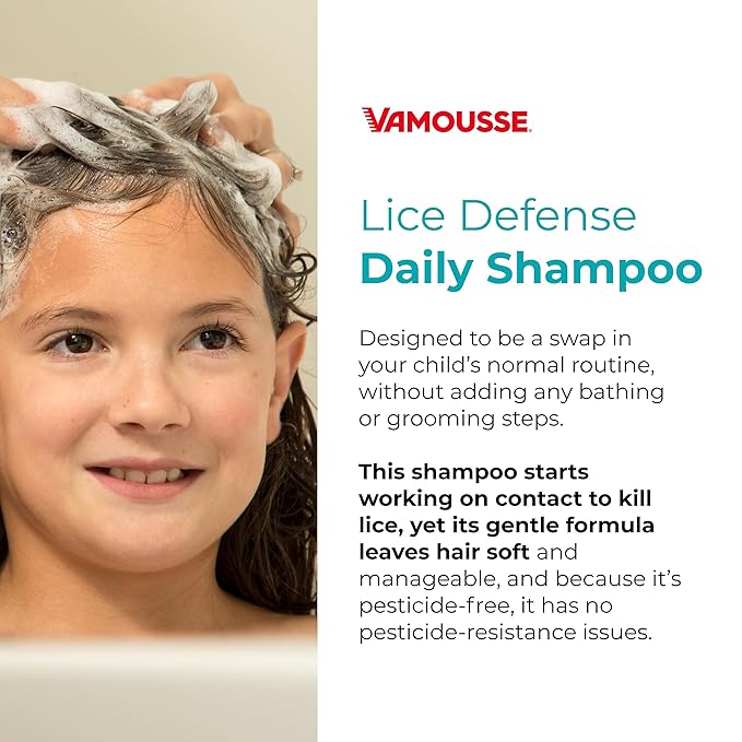 Vamousse Lice Defense Daily Shampoo, Kills (13.5 Oz)