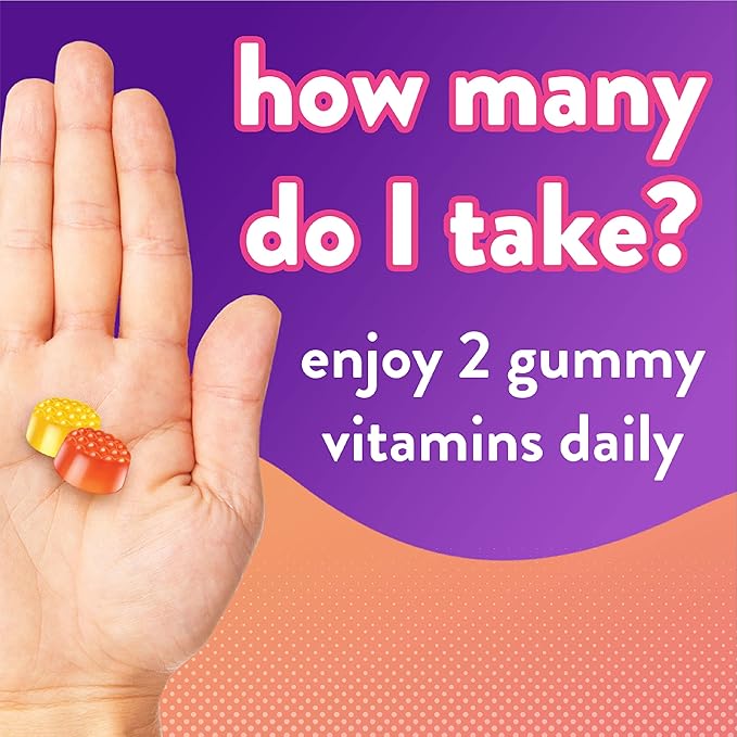 Vitafusion Probiotic Gummy Supplements, Raspberry, Peach 5 Billion 1 Gummy 35 Day 70 Count