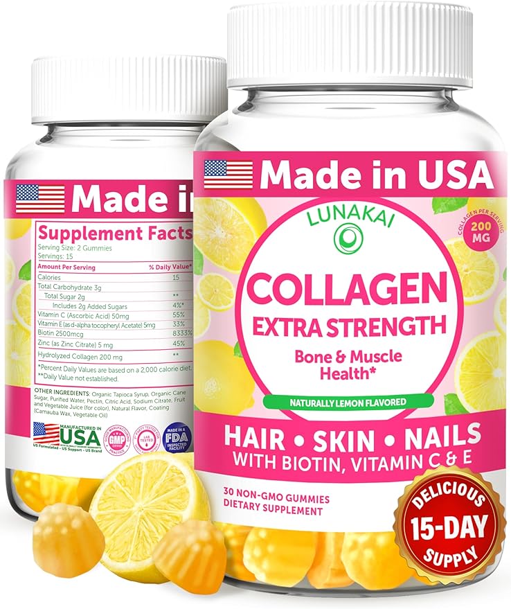 Collagen Gummies for Women and Men 30 Collagen 15 Days