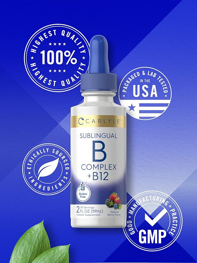 Carlyle Sublingual Vitamin B Complex B12 | 2 Fluid