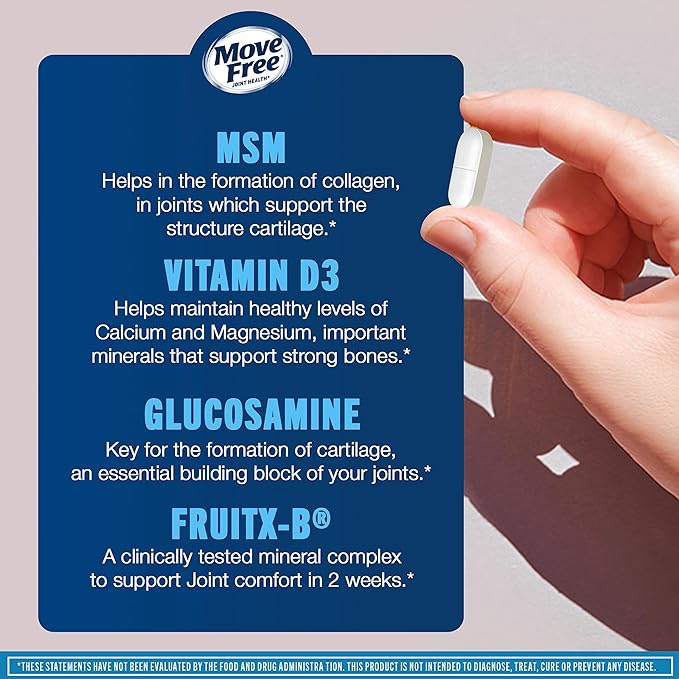Move Free Advanced Glucosamine Chondroitin MSM D3 Joint 120 Tablets (60 servings)*