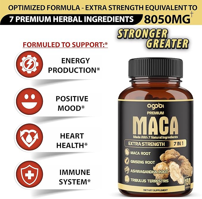 7in1 Premium Maca Root Capsules 150 Counts 5 Months