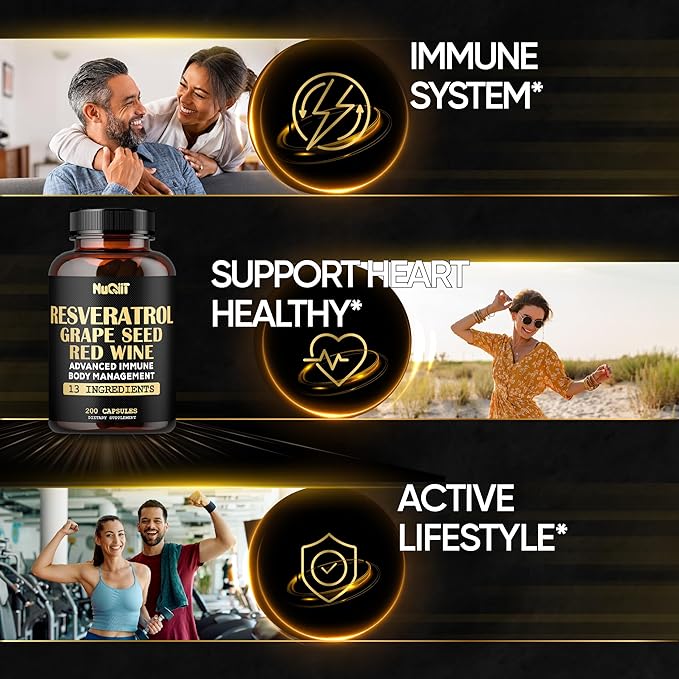 Extract 30:1 Trans Resveratrol Supplement 1000mg 200 Capsules 100 Servings