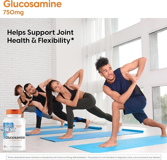 Doctor's Best Glucosamine, Non-GMO, Gluten & 750 mg, 180 Count