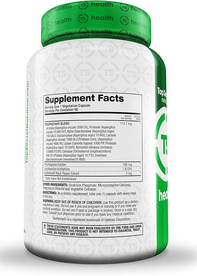 Top Secret Nutrition Digestive Enzymes Pre 90 Count