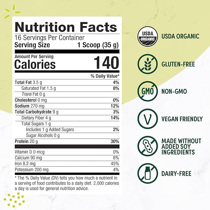 Purely Inspired Plant-Based Protein Powder (16 Servings) 20g of