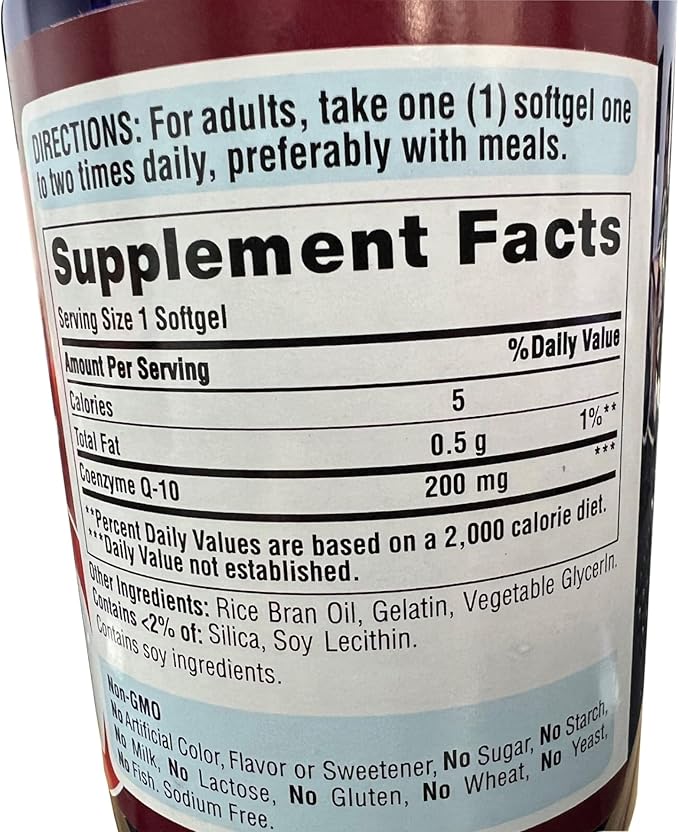 Puri-tans Pride CoQ10 200mg 240 Softgels,