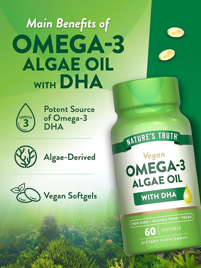 Nature's Truth Vegan Omega 3 Supplement 60 Softgels