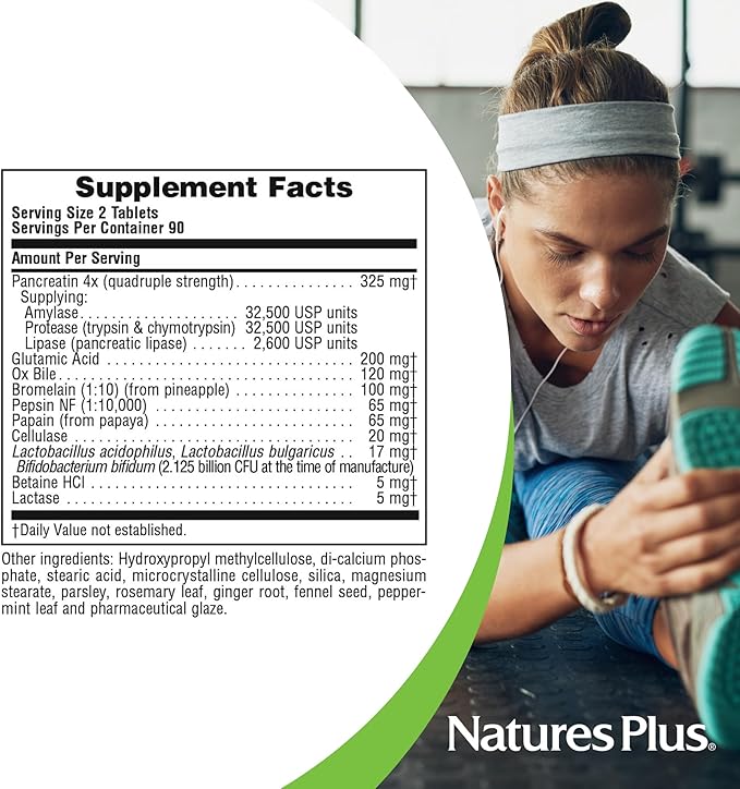 Natures Plus UltraZyme 120 mg 180 Tablets 90 Servings