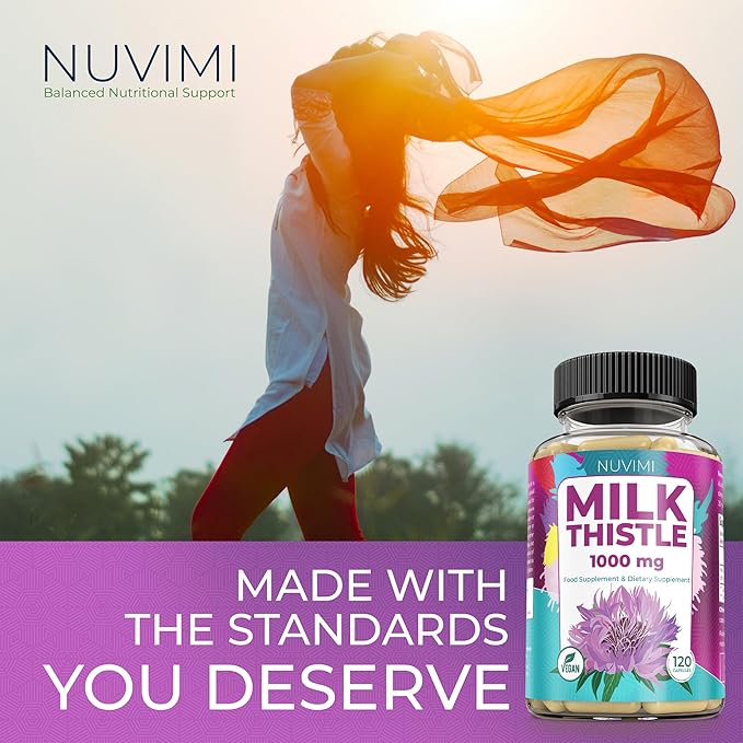 Milk Thistle 1000 mg 80% Silymarin 120 Vegan