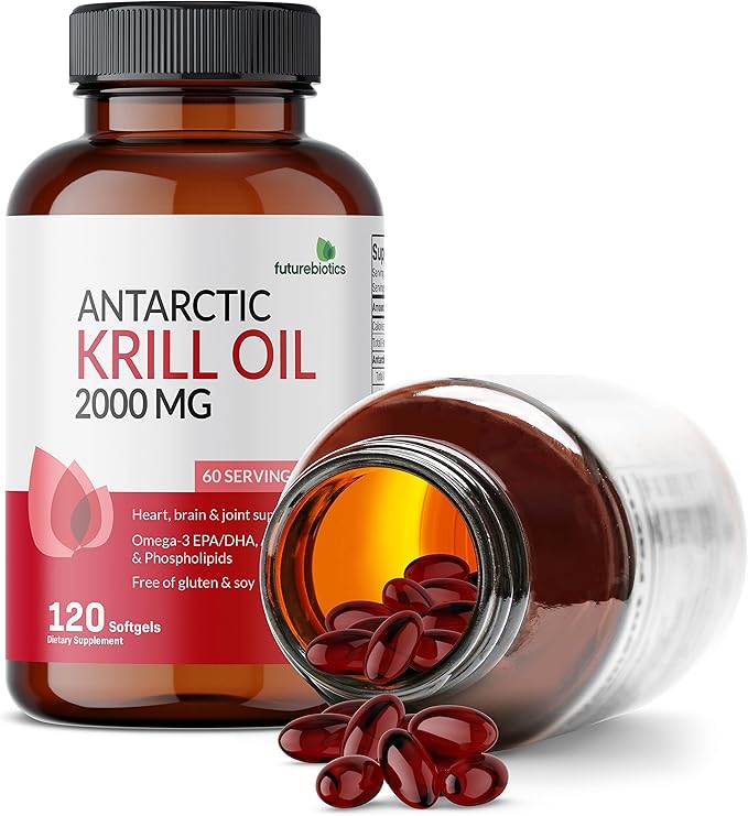 Futurebiotics Antarctic Krill Oil 2000mg Omega-3s EPA, 100% Pure 120 Softgels