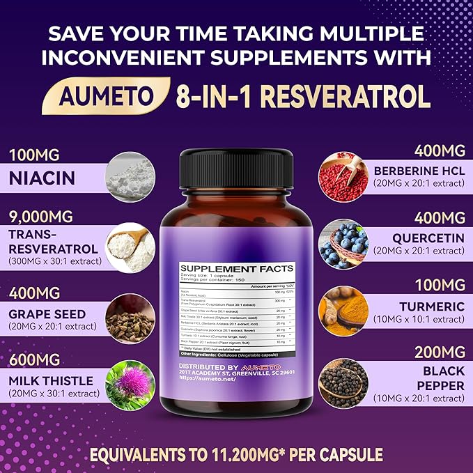 Ultra Resveratrol 8 in 1 Formula (150 count 1))