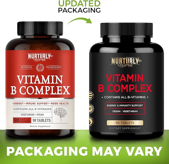 Vitamin B Complex B1, B2, B2, B3, B3, B5, B5, B6, B6, B7, B7, B9, B9, B12 B12 and 180 Tablets