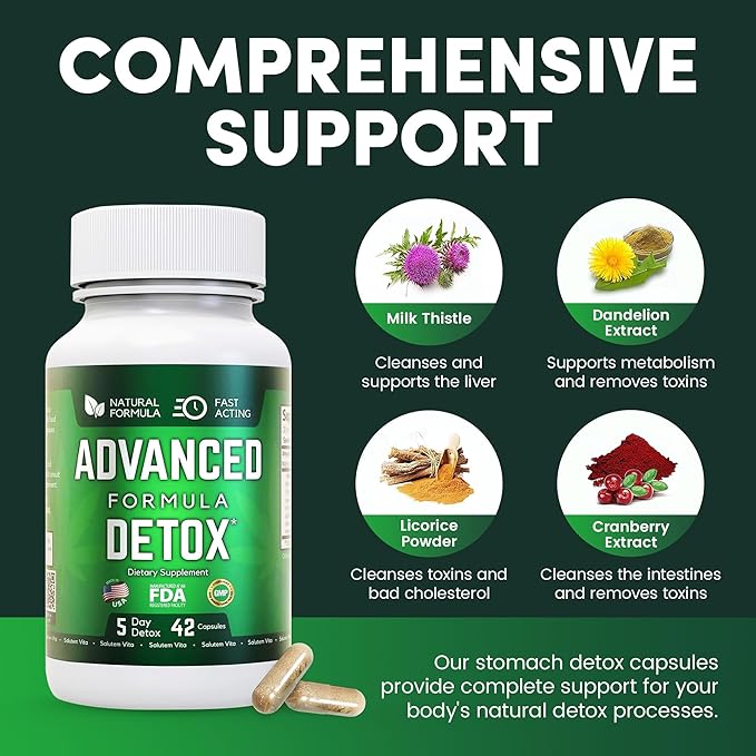 Advanced Detox Cleanse, Natural Detox & 42 Capsules