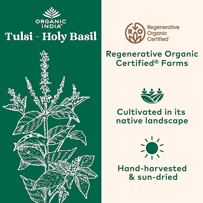 Organic India Tulsi Holy Basil Capsules 180 Capsules
