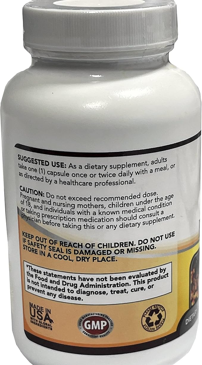 Simply Natures Pure Premium Berberine HCl 500mg - 120 Capsules - Cardiovascular Gastrointestinal Immune Support - Chromium Cinnamon