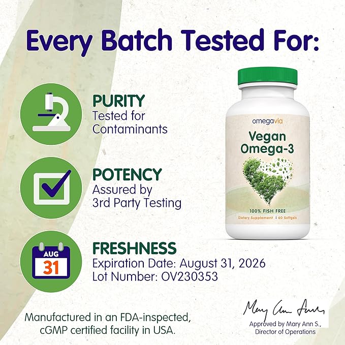 OmegaVia Vegan Omega-3 (2 PACK)