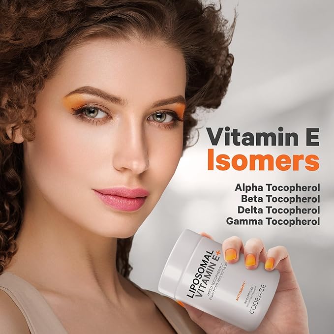Codeage Liposomal Vitamin E Supplement, All 3-Month Supply, 90 Capsules