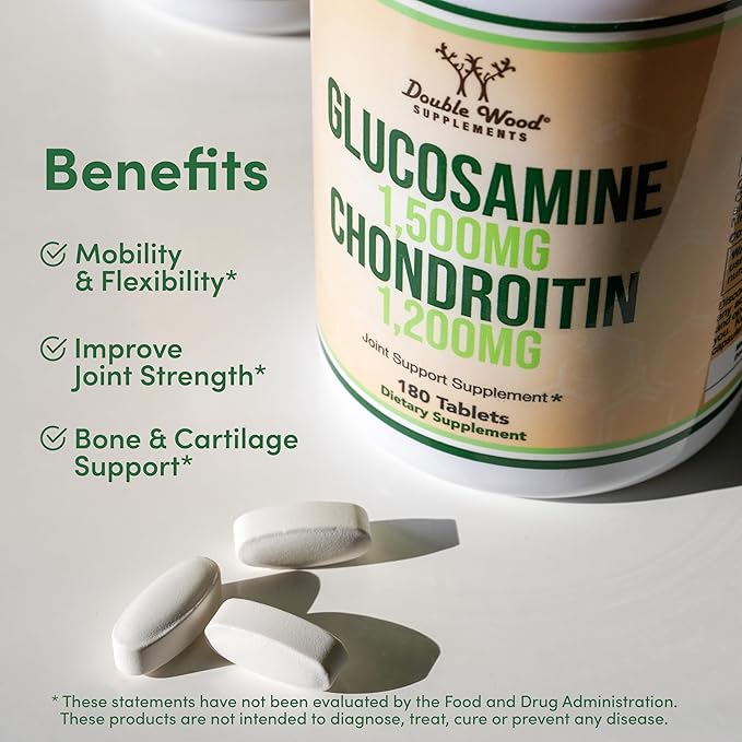 Glucosamine Chondroitin Triple Strength (1,500mg Glucosamine 1,200mg Chondroitin) 180 Tablets,