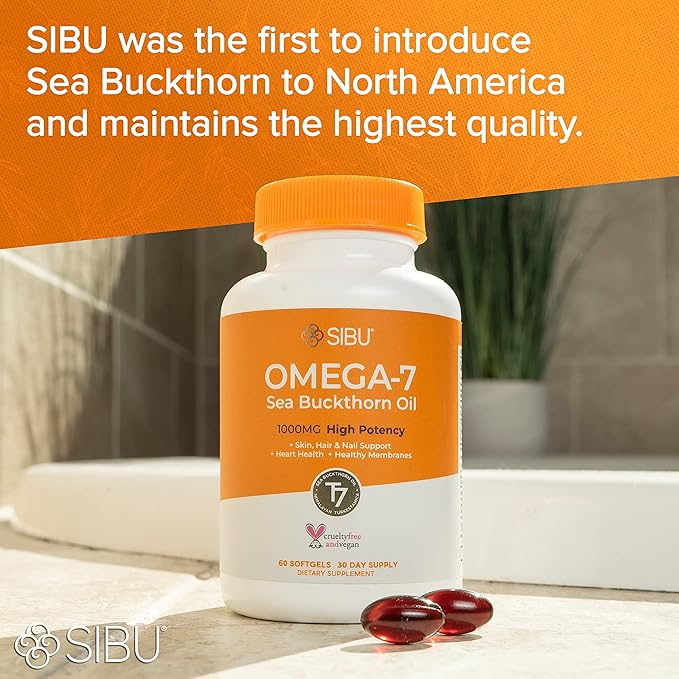 sibu Omega-7 Softgels, Premium Organic Himalayan (180ct, 90 90 Day