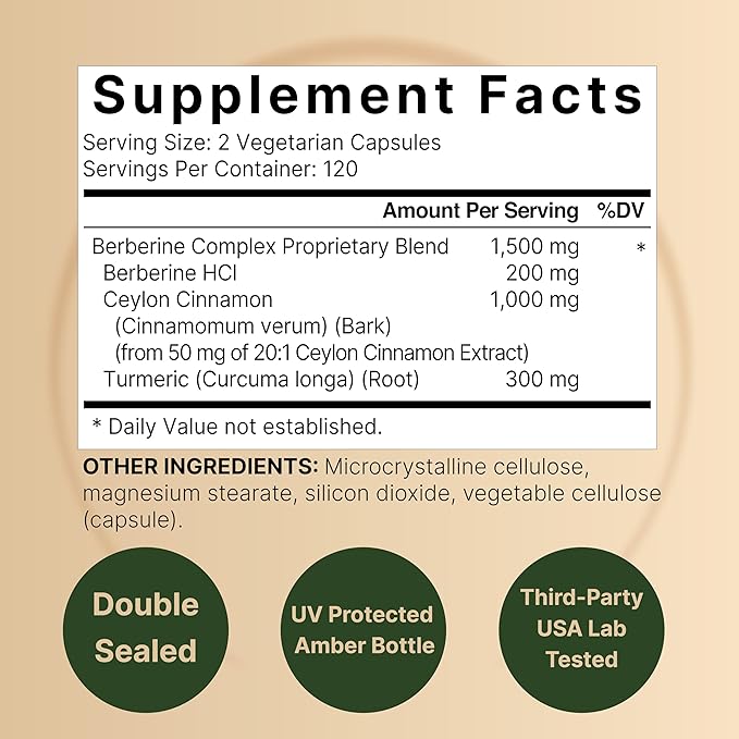Berberine Supplement | Plus True Ceylon 97% Berberine