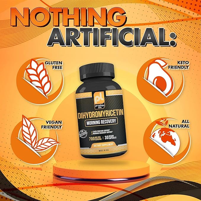 Dihydromyricetin (DHM) Supplement - Better Morning Recovery and Liver Detox Support Pills - with Milk Thistle Extract (400 mg) - 30 ct