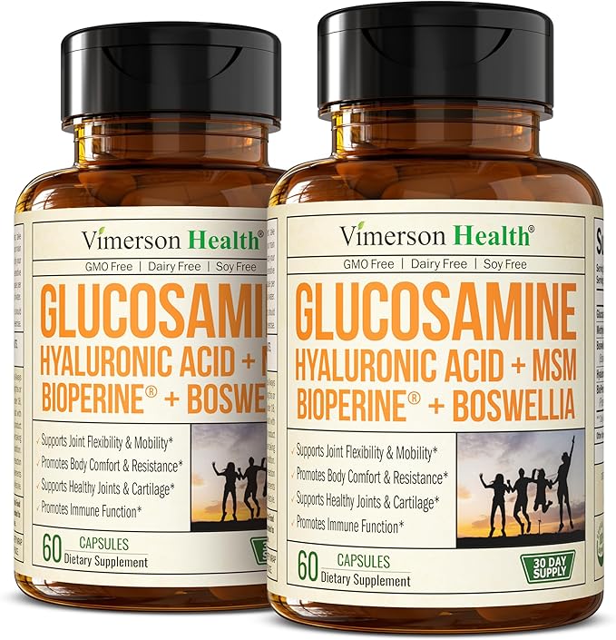 Glucosamine Sulfate with Hyaluronic Acid, Bioperine, 5-in-One Joint 2 Pack