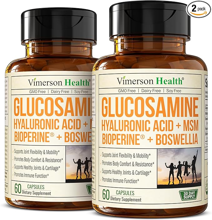Glucosamine Sulfate with Hyaluronic Acid, Bioperine, 5-in-One Joint 2 Pack