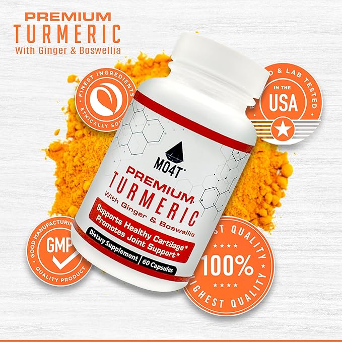 Premium Turmeric with Ginger & Glucosamine, 60 Capsules