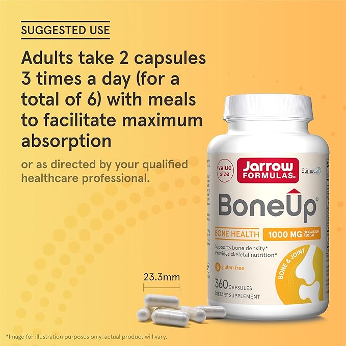 Jarrow Formulas BoneUp 360 Capsules 180 Servings D3, K2 K2 (as MK-7) & 1000 mg