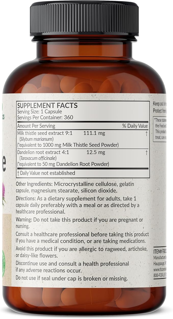 Futurebiotics Milk Thistle Silymarin Marianum & 360 Capsules