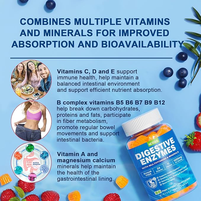 1Pack Digestive Enzymes Supplement Gummies 24 Most