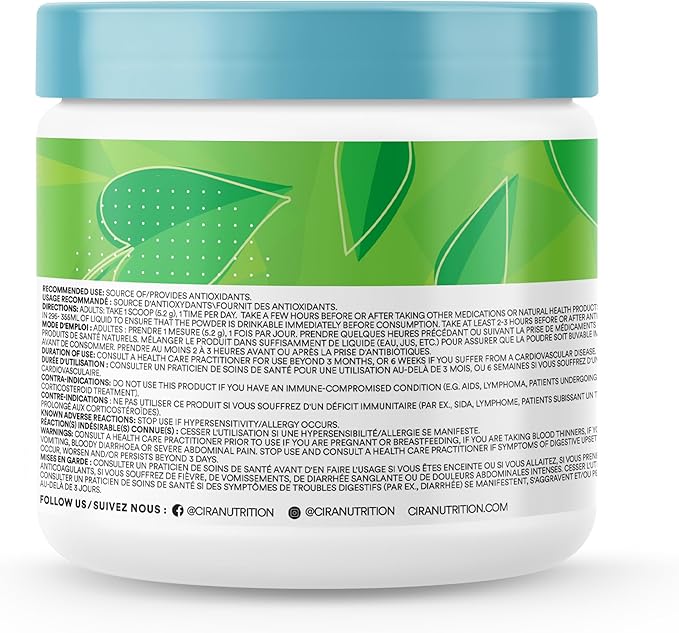 Cira Daily Greens - Naturally Sweetened, Organic Spirulina Superfood Powder with Premium, Antioxidant-Rich Ingredients for Debloating, Digestion, & Energy - Pineapple Coconut, 30 Servings