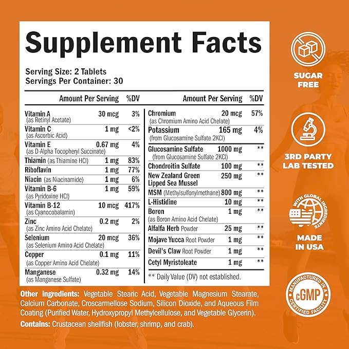 Glucosamine Chondroitin MSM 15 Joint 60 Tablets