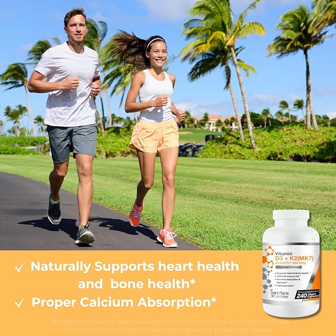 Vitamin D3 (10000 IU) + K2/MK7 (100 mcg) (8 Months