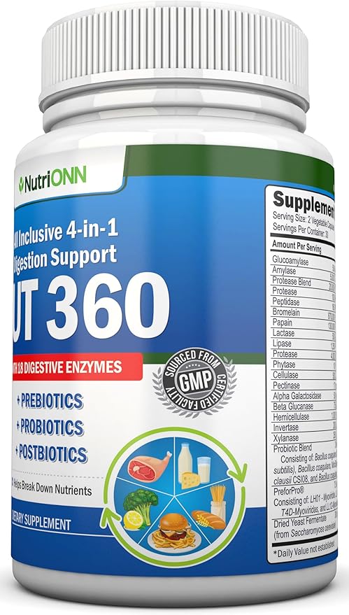 Probiotics, Prebiotics & Postbiotics with 18 4-in-1 Complete